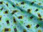Preview: Patchworkstoff Frogtastic Frösche Libelle aqua grün gelb
